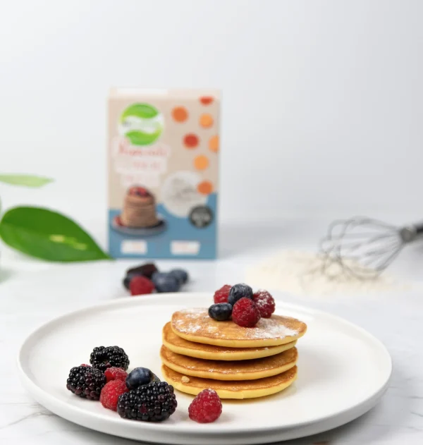 Immagine che mostra un piatto di pancake fatti con il preparato per pancake reflavor