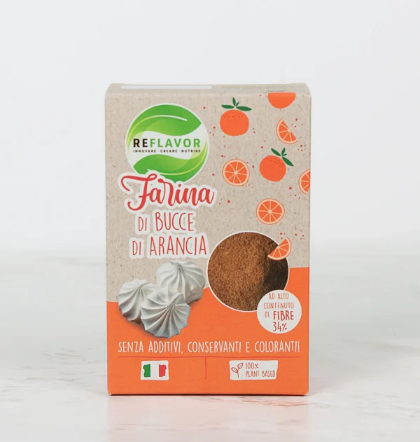 Pack della farina di Bucce di Arancia del brand Reflavor