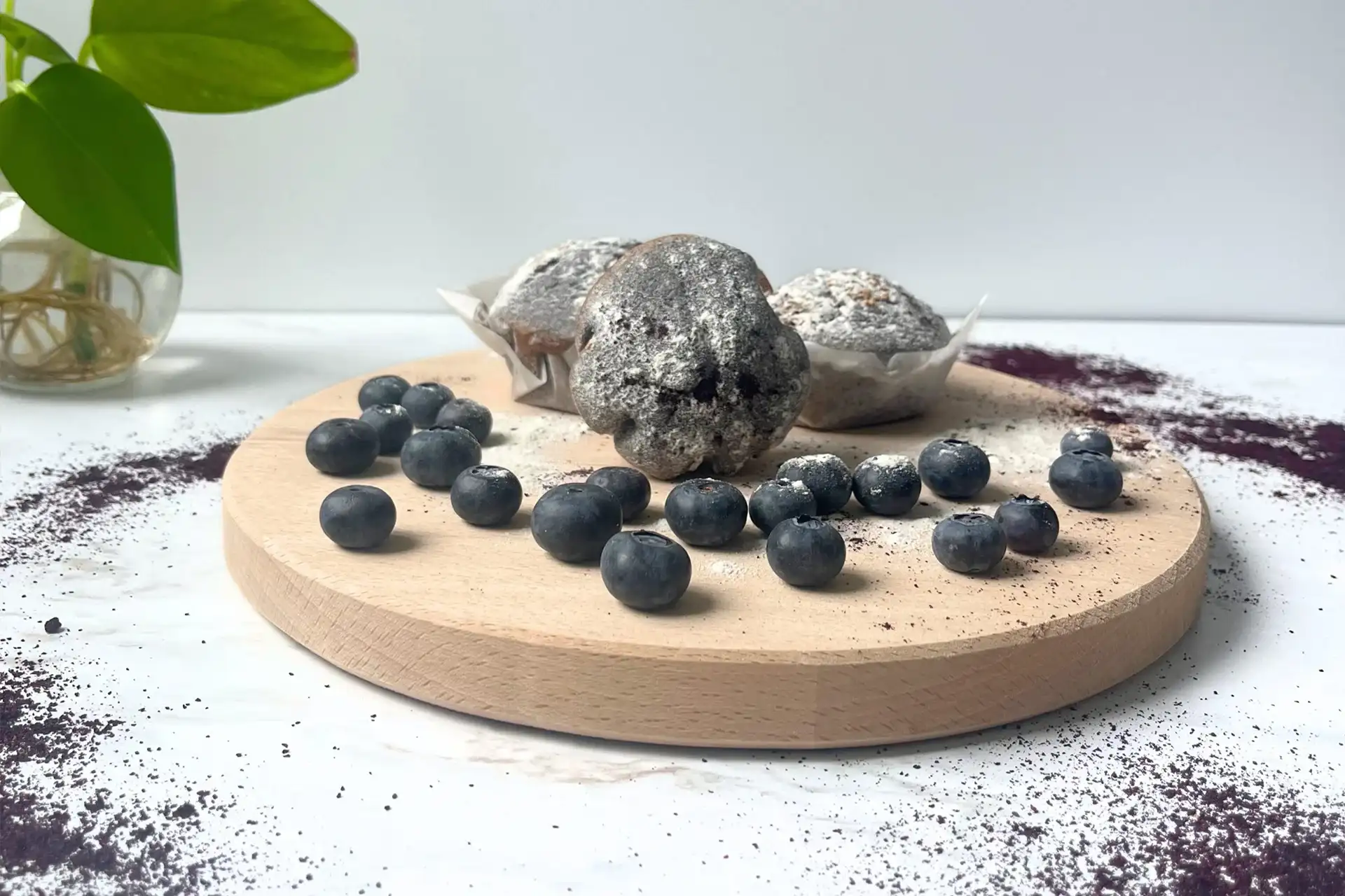 Muffin farina di mirtillo